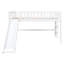 Lit mezzanine double pleine grandeur avec glissade séduisante - tentation de chambre blanche en utilisation verticale à long terme-2094010103-2094010100
