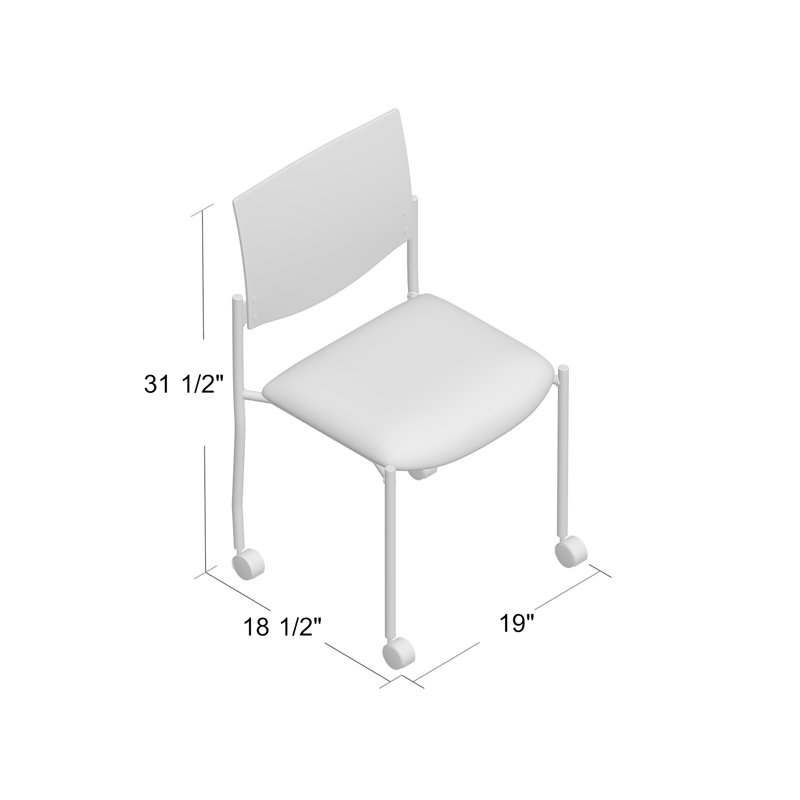 Chaise empilable Evolve Series, Espresso, Neige
