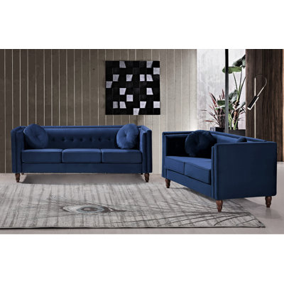 Aspazia 2 - Piece Velvet Living Room Set