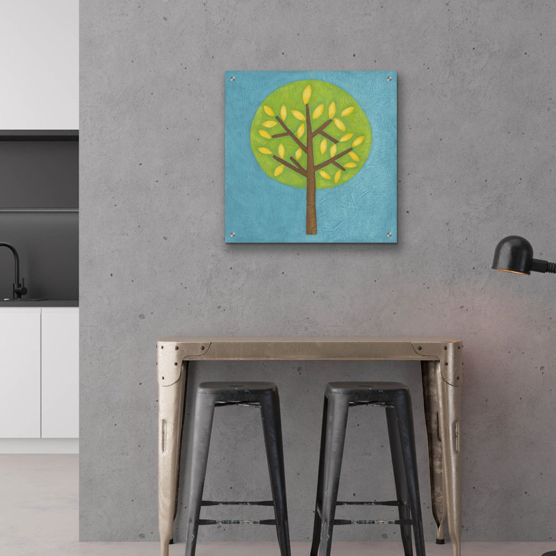 Art mural en verre épique «Augusts Wish 1» par Chariklia Zarris, 24 po x 24 po, H 24 po x l 24 po