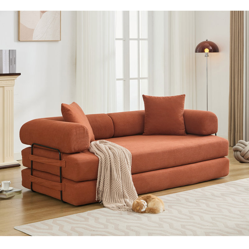 Canapé-lit convertible pliable de 78,5 pouces avec conception modulaire 4-en-1 pour des espaces de vie flexibles