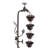 38" Tall Outdoor Vintage Tiered Water Fountain with 6 Hanging Cups