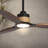 56" Solid Wood Blades Dimmable Propeller Ceiling Fan with LED Light and Remote Control, 3 Color Lights, 6-Speed Reversible DC Motor