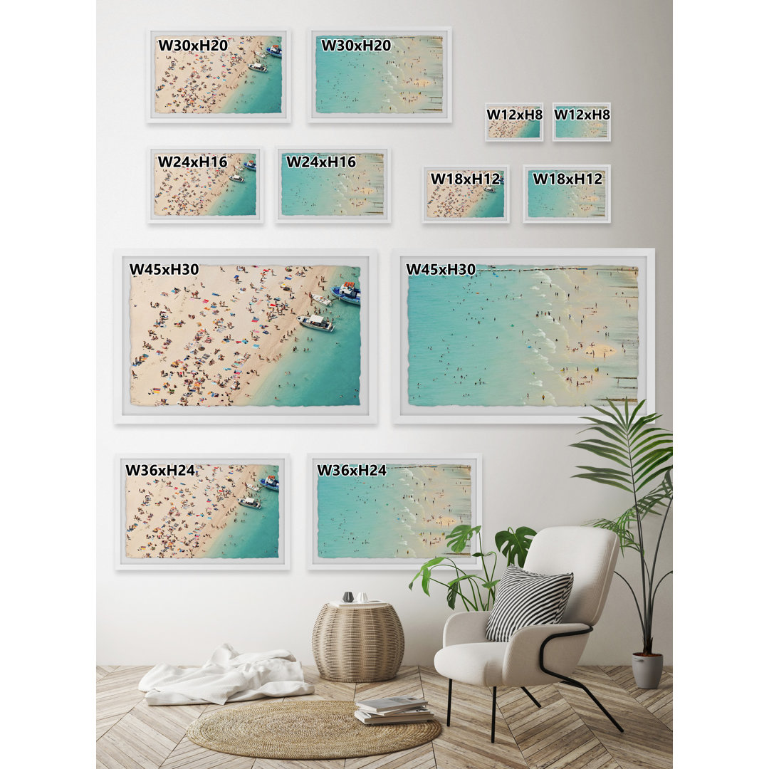 " Aerial Beach Views Diptych " 2 - Pieces Highland Dunes 