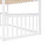Lit simple superposé simple avec échelle, lit en bois blanc-1195095590