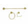 BathBlissEssentials 3-Piece Bath Hardware Set with 24 in. Towel Bar, Toilet Paper Holder and Towel Ring