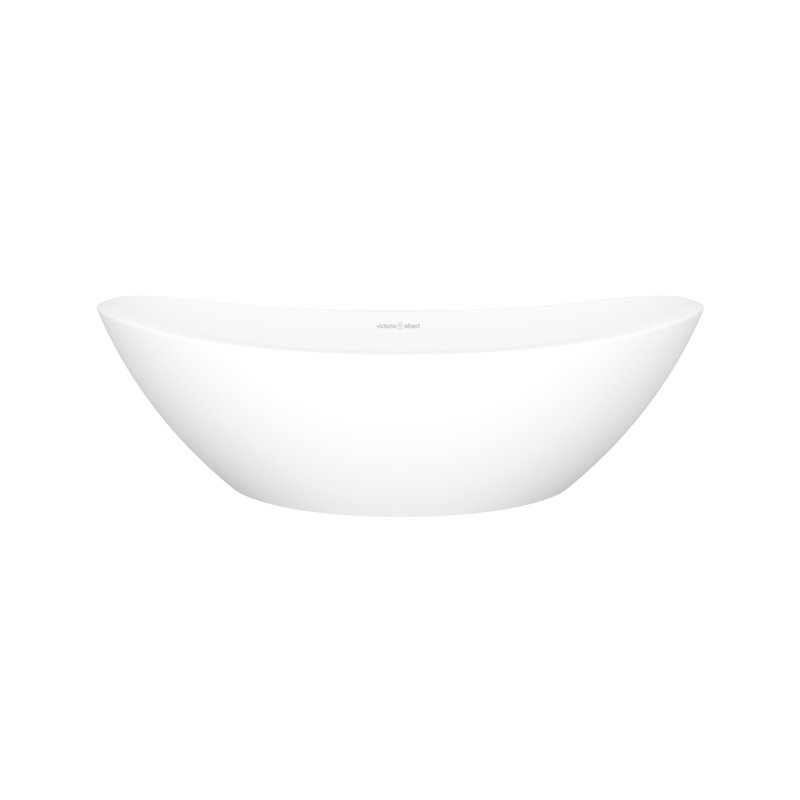 Amalfi 22" x 13" Oval Vessel Lavatory Sink, Matte White