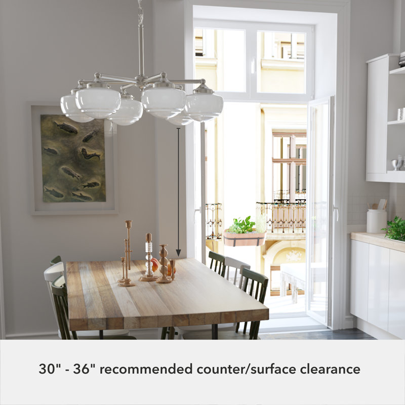 Plafonnier lustre 6 lumières Hunter Saddle Creek