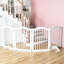 Barrière pour animaux en bois massif de 27,6 po de hauteur, clôture pliable à 4 panneaux, pour les cuisines, les couloirs, les portes. Grandes chambres en bois, escaliers. Améliore l’être