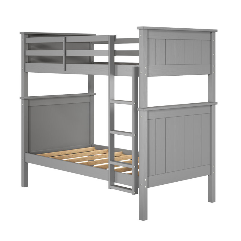 Fermon Solid Wood Bunk Bed, Gray