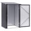 Remise extérieure 3,3 pi x 3,4 pi avec métal galvanisé, porte verrouillable, gris foncé, pour cour, garage, patio, pelouse, unité d'organisation de rangement pour piscine, gris, 3,4 pi, jardin