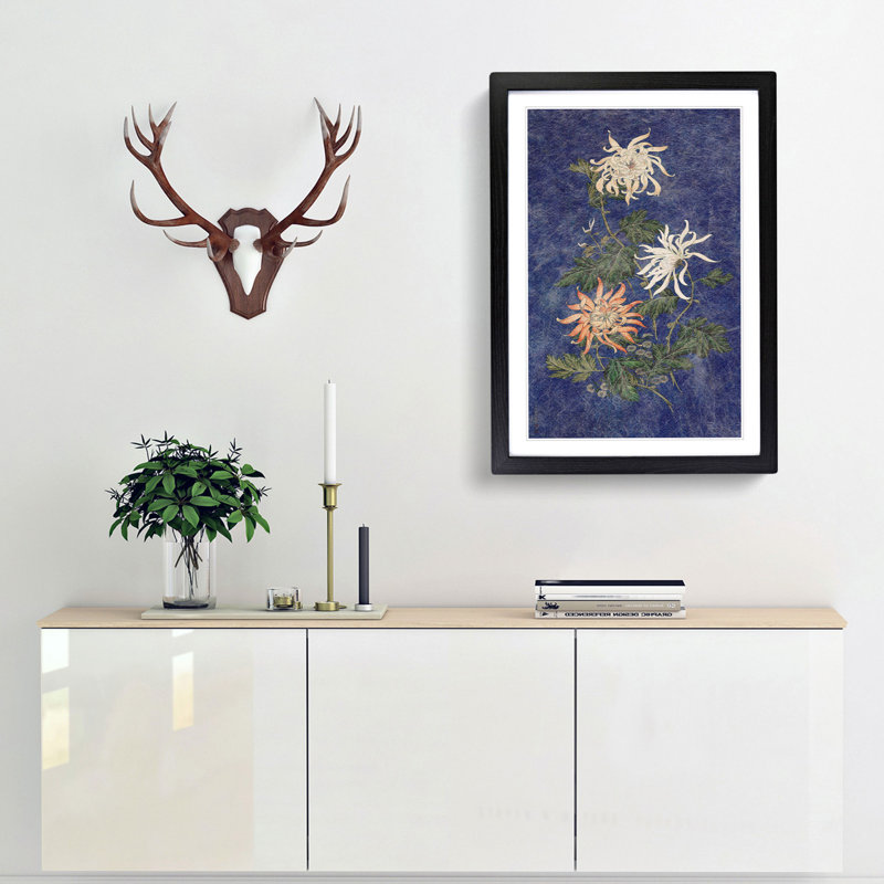 Flowers by Lang Shining - Framed Print, 36cm H x 27cm W x 2cm D, Black Framed