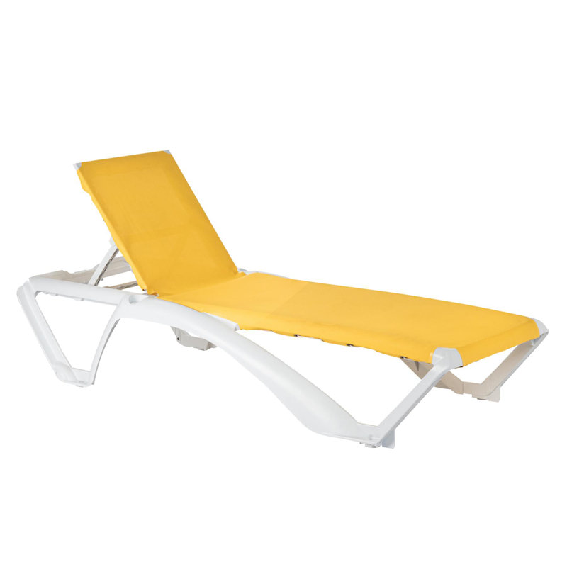 190 cm Long Reclining Single Chaise, White, Ivory