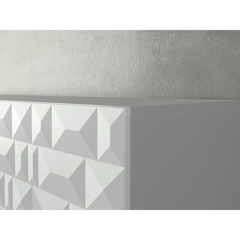 Espute 110cm Sideboard, Concrete/White