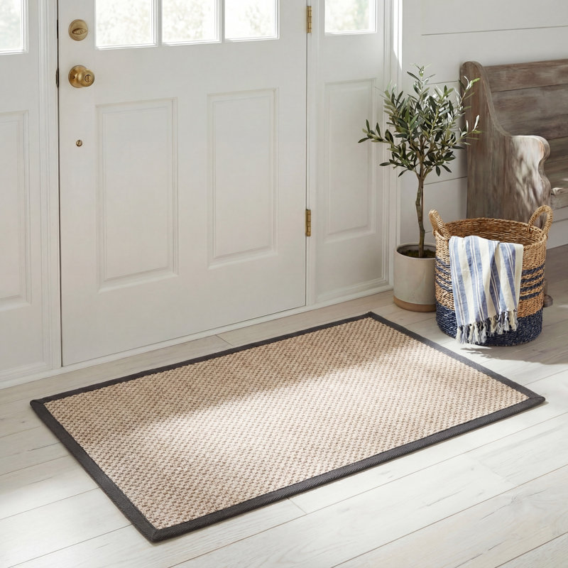 Tapis marbre sisal / gris foncé, Rectangle 2 pi x 3 pi