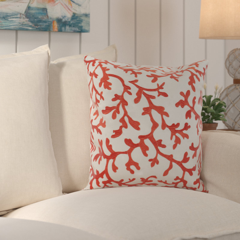 Embroidered Throw Pillow