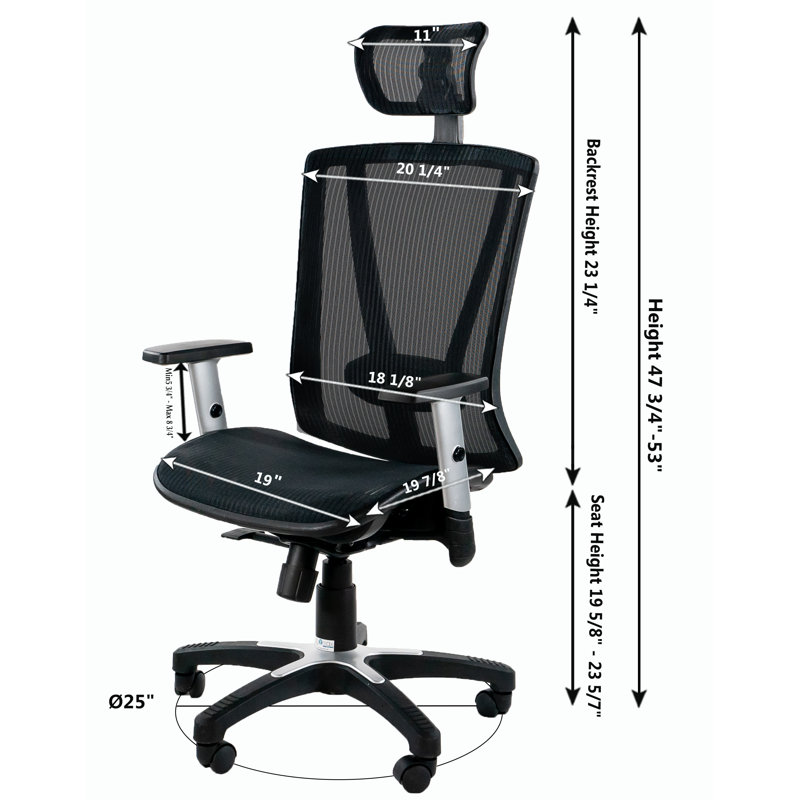 Brown High Back Mesh Executive Swivel Office Chair