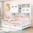 Wooden Daybed with Shelves and 2 Drawers-1443420128-1443420143