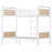Twin XL Over Twin XL Metal Bunk Bed, Convertible Detachable Industrial Bunk Bed with Safety Guard Rails, Ladder, White