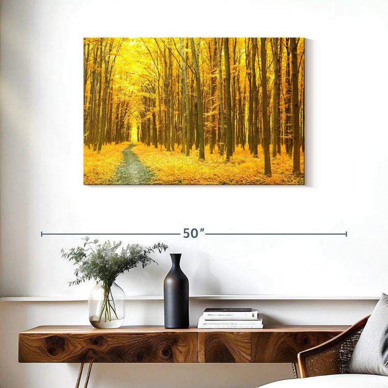 Promenade Harnek dans la forêt d'automne, H 24 po x l 36 po