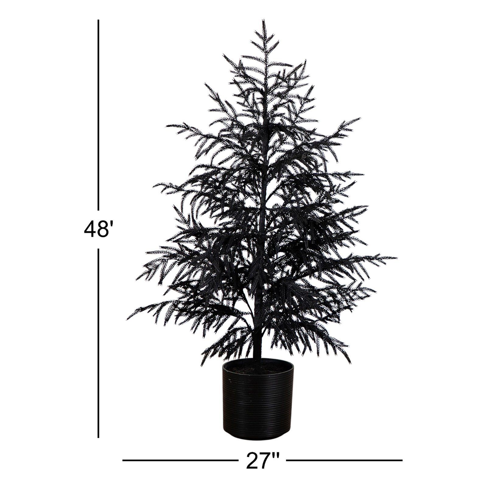 Pine Christmas Tree, 4" H x 27" W x 8" D