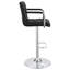 Tabouret de bar chromé réglable avec accoudoirs-1464225605