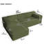 L-Shape Chaise Sectional Sofa, Swans Down, Stain Resistant, No Assembly Required, 7-Seater Sofa for Indoor Living Room and Bedroom-396854172