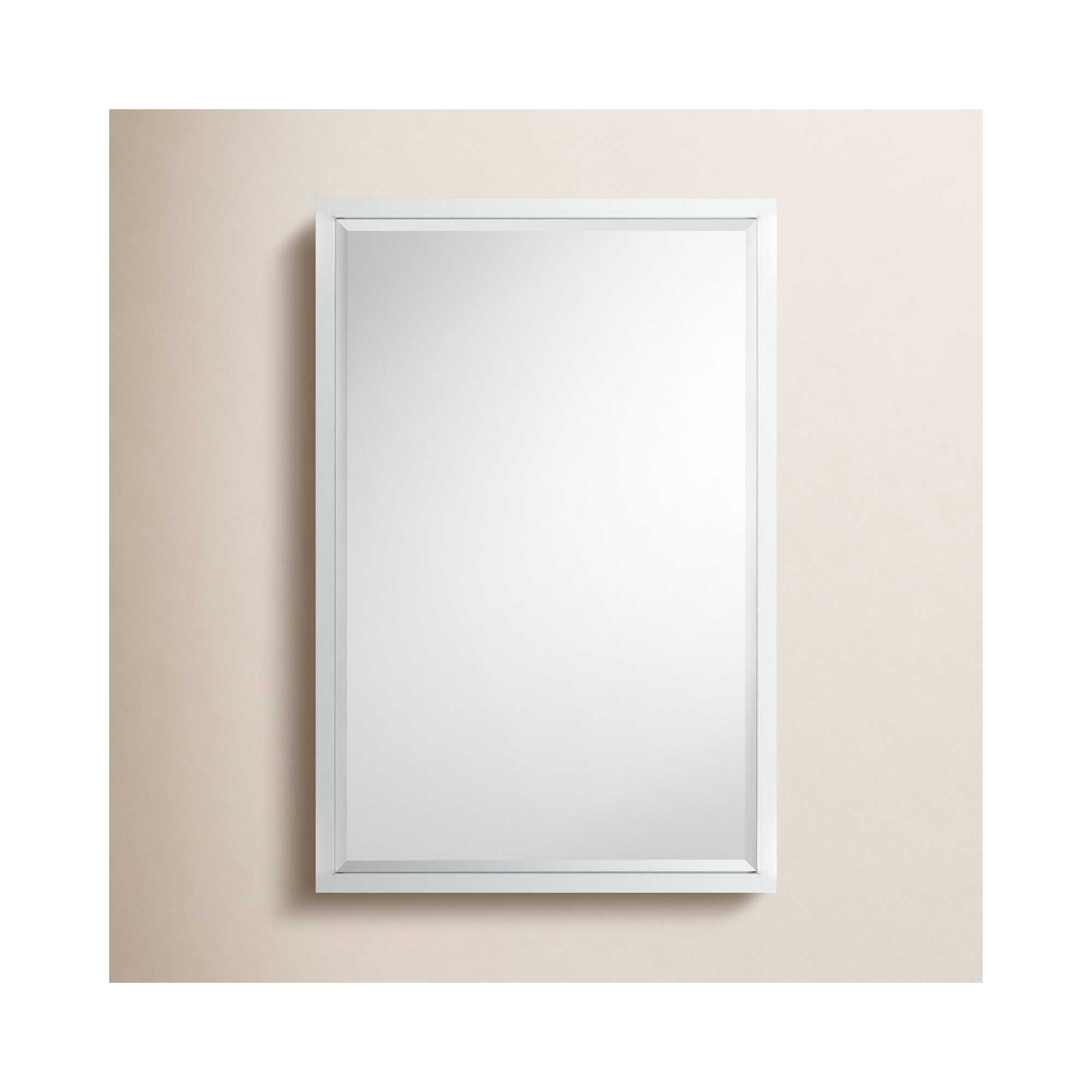 Haddison Recessed Framed Medicine Cabinet with Mirror and Adjustable Shelves, 24" x 16", Chrome