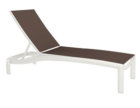 Kor Outdoor Chaise Lounge, Shell, Sparkling Water