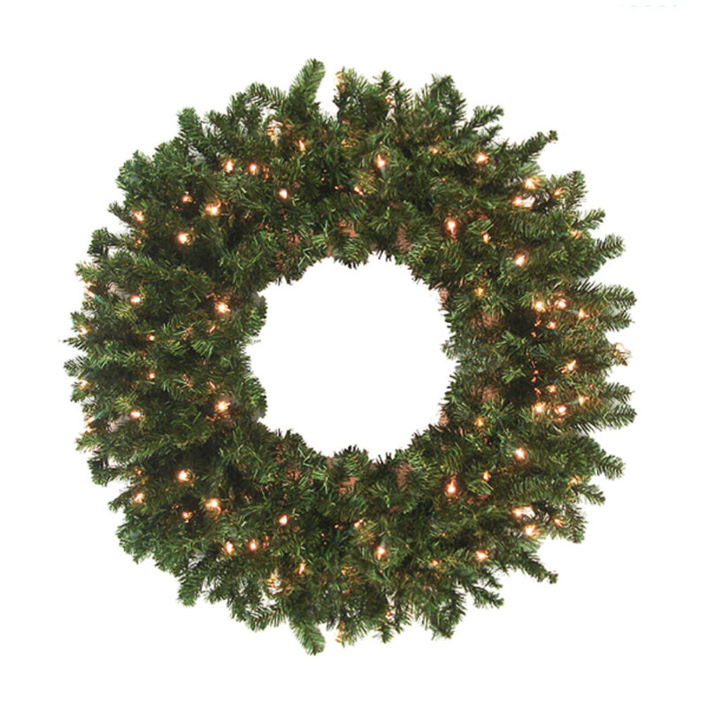 Guirlande de Noël artificielle pré-éclairée 12 pi, H 144 po x l 114 po x P 8 po