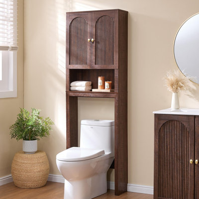 Aahaan Modern 72"H Bathroom Storage Freestanding Over the Toilet Storage Cabinet