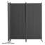 Cloison, 3 cloisons et écrans d'intimité pliables, cloisons de séparation en tissu pour bureau, chambre à coucher, salle à manger, bureau, autoportant, gris