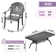 5-Piece Cast Aluminum Outdoor Dining Set With Rectangular Table And Random Color Seat Cushions