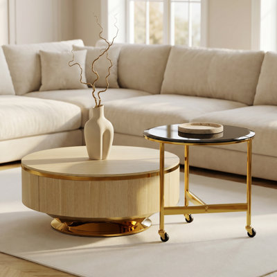 Ensemble de tables basses Wood Gold