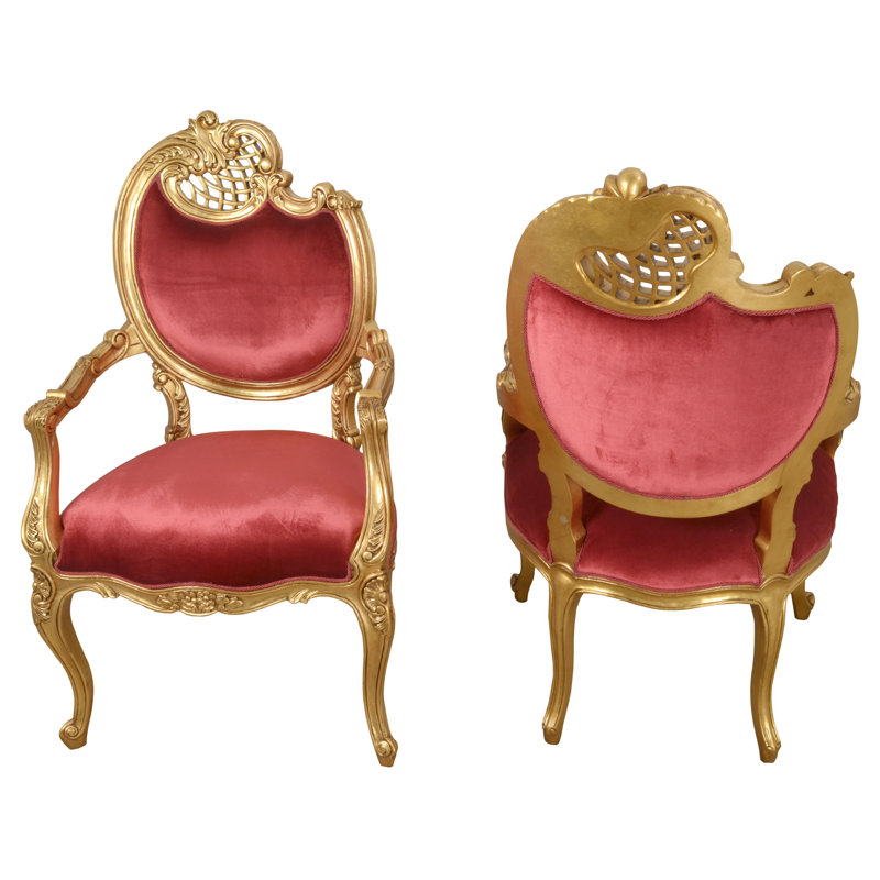 Glencoe Upholstered Armchair, French Rococo