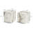 Chrisina Modern Side Table Set (2 Pieces), Freesia Marble Finish, 15.7 x 15.7 x 15.7 inches & 15.7 x 17.7 x 15.7 inches | 100% MDF, Thickness: 0.71 inches | Stylish & Functional for Living Room, Bedroom & Office Decor