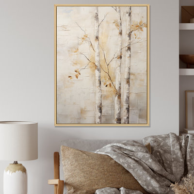 " Beige Minimalism Tree Birch "