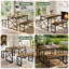 3-Pieces Dining Table Set, Rectangle Dinette With 2 Benches, Metal Frame For Dining Room, Living Room-101032552