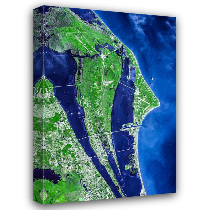 Art sur toile tendue par la NASA Gallery: The John F. Kennedy Space Center, Cap Canaveral, Floride, H 24 po x l 17 po