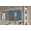 Armoire de rangement murale à miroir avec tablettes réglables-384864340