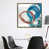 Toile avec cadre or