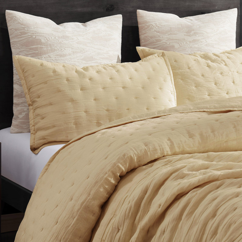 Meditate Linen Blend Sham, Ivory, King
