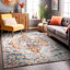Tapis oriental orange / bleu / crème Beverly-517889052