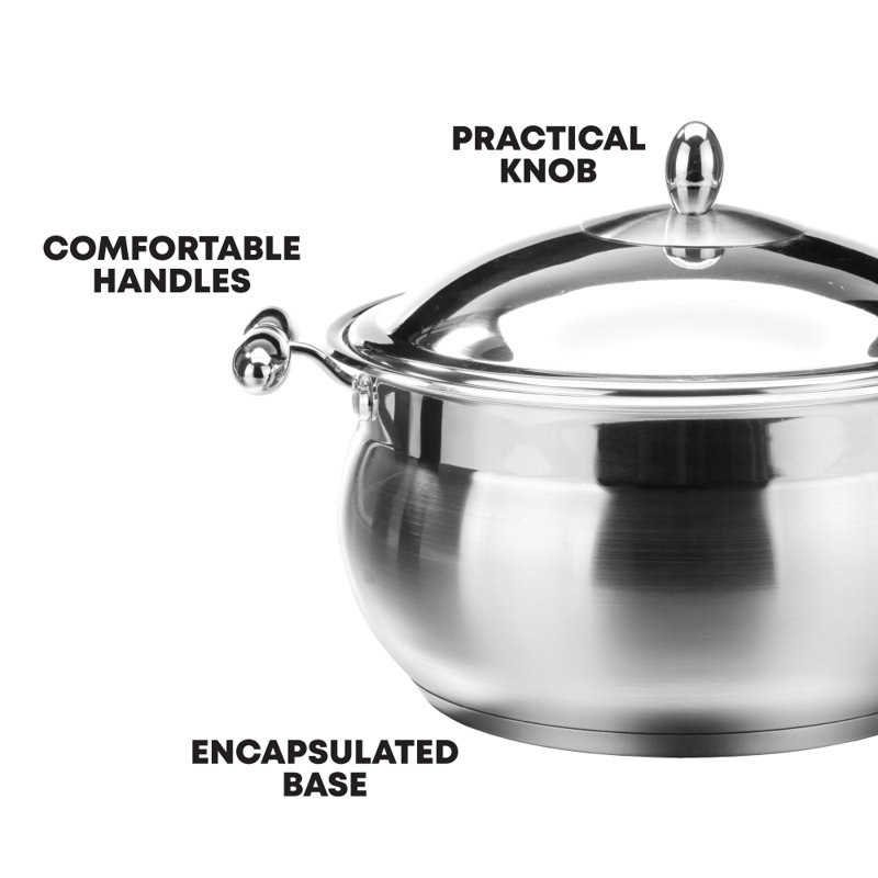 Lustro Imperiale 12 - Piece Stainless Steel Cookware Set