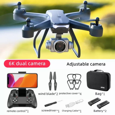 Mercer41 V14 Professional Drone 6k Hd Dual Camera Wifi Fpv Portable Rc Quadcopter 2 Battery,drones Suitable For Adults/beginners.
