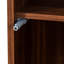 Vitrine avec portes en verre, armoire de rangement Curio avec 5 tablettes, bibliothèque avec lumières DEL