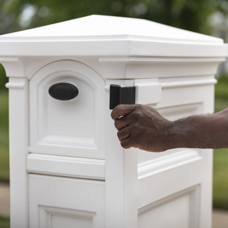 Atherton Reserve White Lockable Plastic Storage Mailbox