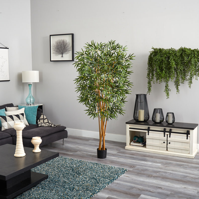 Arbre de bambou artificiel en pot, H 72 po x l 36 po x P 36 po