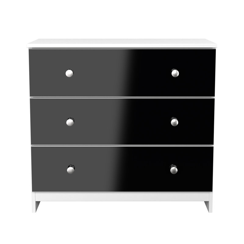 Borth 3 Drawer Chest (Ready Assembled), Black
