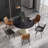 Modern Round White Pedestal Dining Table-484872849-484872848